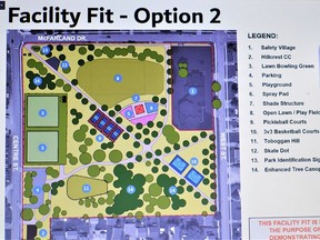 Early proposed designs released Wednesday evening in a virtual public meeting by the City of Belleville suggested what the new Hillcrest Park Improvement Project could look like in future on the 4.8-hectare parcel. CITY OF BELLEVILLE