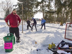 Rob Hyatt has been offering the ice rink he created at his Brant County home for others to use with a donation to the food bank.