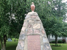 Memorial Cairn dedicated to Sir William Dillon Otter on Hwy 4 south of Clinton the site of the general's birthplace.