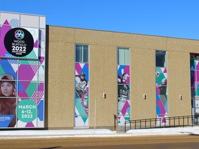 The Wood Buffalo 2022 Arctic Winter Games building at the corner of Franklin Avenue and Hardin Street in downtown Fort McMurray on Thursday, February 18, 2021. Laura Beamish/Fort McMurray Today/Postmedia Network