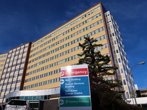 The Foothills Hospital in Calgary was photographed on Monday, September 21, 2020.  Lapses in compliance with some COVID-19 protocols were among the causes of the fall outbreak at Foothills Medical Centre in Calgary that infected 95 and killed 12, according to internal Alberta Health Services emails.