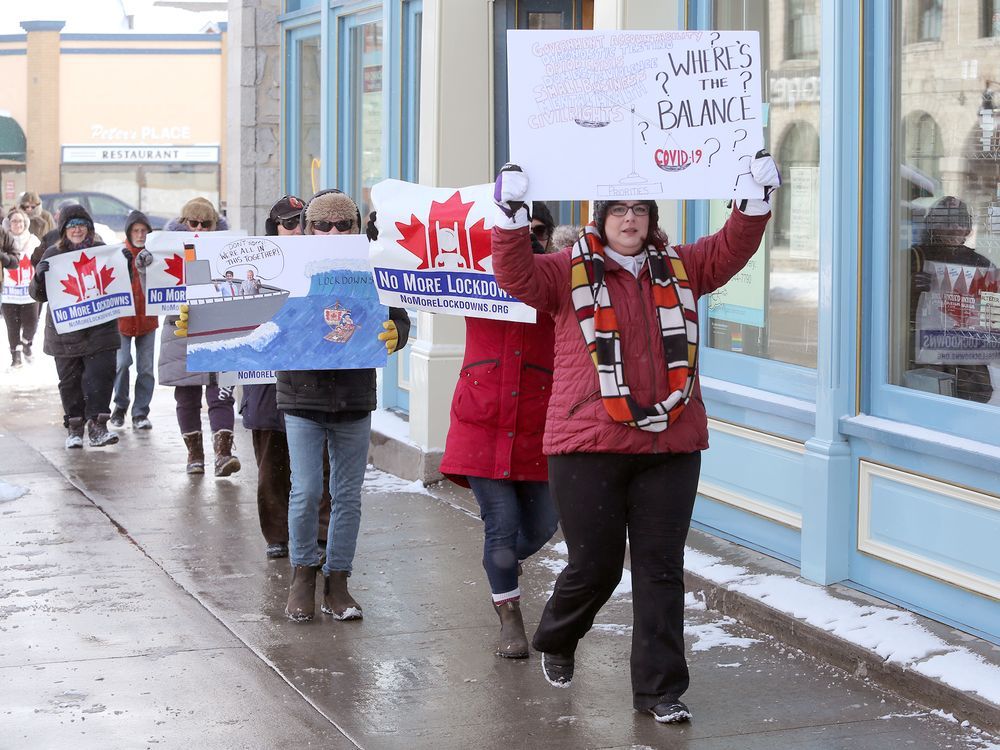 Antilockdown protesters march through Kingston The Kingston Whig Standard