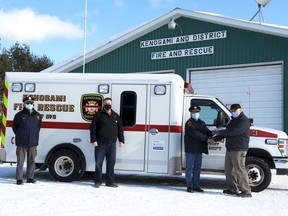 The Kenogami and District Volunteer Fire Brigade is celebrating the donation of a retired ambulance which will be repurposed as an emergency rescue van.