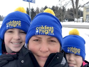 Participating in the Coldest Night of the Year walk on Sat., Feb. 20 were Jake, Rebecca and Ellie Heessels. They were part of the TR-E Huggers team, entered from Thames Road-Elimville United Church. The team had 19 walkers and successfully raised $4,420 towards the Exeter campaign, which was held Feb. 20-28 and raised money for charities serving people experiencing homelessness. Handout