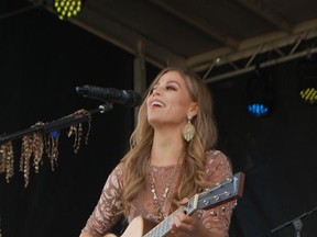 Emerging Artist MacKenzie Leigh Meyer, of Hamilton, broke in the side stage on Saturday evening's show at Lucknow's Music in the Fields. Hannah MacLeod/Lucknow Sentinel