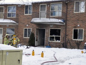 Damage was extensive at a fire inside a ground-level apartment on St. David Street in Mitchell Feb. 11. ANDY BADER/MITCHELL ADVOCATE