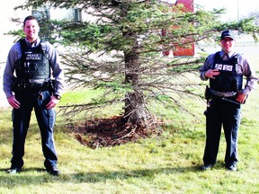 Tyson Lommerts, left, and Ryan Rasmussen are the Municipal District of Willow Creek's community peace officers.