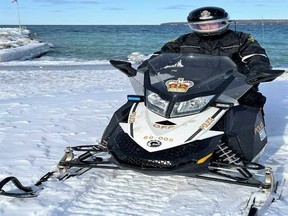 A 39-year-old man was airlifted to a London hospital with serious injuries after hitting a pole while riding a snowmobile  Feb. 12 at 2:15 a.m. in Saugeen Shores.