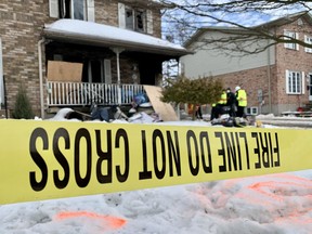 Representatives from the Ontario Fire Marshal's office were on scene Wednesday at the Stratford home severely damaged by fire Tuesday morning.