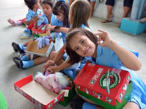 Children in Senegal and Costa Rica were some of the many who received gift-filled shoeboxes as part of Operation Christmas Child in 2020. In total, Alberta residents packed 74,791 shoeboxes with Spruce Grove and Stony Plain residents contributing a total of 1,049. Submitted photo