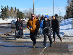 Members with Team ReMax Preferred Choice were out walking for the Coldest Night of the Year fundraiser in Spruce Grove on Saturday. The team collected more than $7,500 for the Parkland Food Bank.