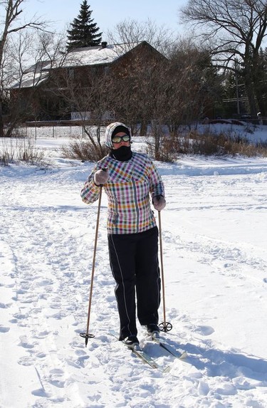 Lynda McCool cross-country skis on Minnow Lake in Sudbury, Ont. on Monday February 1, 2021. John Lappa/Sudbury Star/Postmedia Network