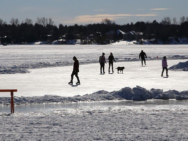 People took advantage of the ideal weather conditions and skated on the Ramsey Lake skating path in Sudbury, Ont. on Thursday February 4, 2021. John Lappa/Sudbury Star/Postmedia Network