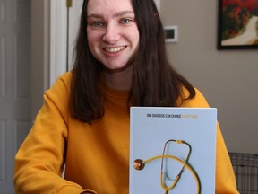 Local author Brianna North holds her book that was recently published. John Lappa/Sudbury Star/Postmedia Network