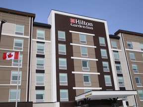 Hilton Garden Inn located at 475 Barrydowne Road in Sudbury, Ont. The new hotel has 120 guest rooms, an indoor pool, fitness centre, restaurant, bar and lounge. John Lappa/Sudbury Star/Postmedia Network