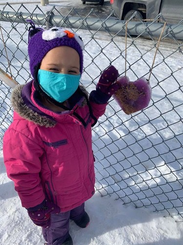 At the beginning of February, Junior and Senior Kindergarten students at École Jean-Paul II (Val Caron) had fun making light sensors. They chose to give their sensor a shape of a heart in preparation for Valentine's Day. This activity allowed the students to share their love while exploring the state of water (solid and liquid) while discovering the various textures found in nature. Supplied photo