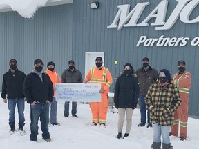 Major Drilling donated $10,000 to the Timmins & District Hospital Foundation to support the hospital's pandemic response efforts. "Now more than ever, giving back to the communities that we operate in is crucial," said Kelly Johnson, Major Drilling Senior VP for North America & Africa. Manager of Donor Relations Barb McCormick expressed appreciation for the donation, which she said will support "frontline healthcare workers especially when healthcare systems are overwhelmed."

Supplied