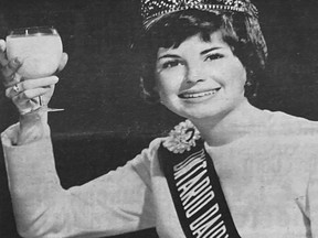 “CHIMO” just has to be what Ontario's Dairy Princess is saying as she prepares for her upcoming trip to Cochrane. Eighteen-year-old Dianne Gunning of Tweed holds aloft a glass of milk. She will be arriving in Cochrane on March 5 where she will be entertained by local and district 4-H Clubs during the afternoon. She will attend the annual meeting and dance of the Cochrane Farmers Co-op.