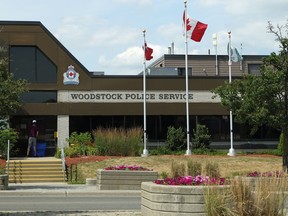 Woodstock Police Service headquarters on Dundas Street. (File photo)