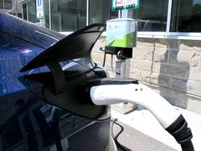 West Elgin council wants electric vehicle (EV) charging units included in the reconstruction project slated for downtown Rodney this year. The photo shows a charging station in Kingston, Ontario. File photo/Postmedia Network

NP
