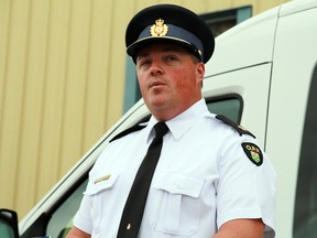 Kenora OPP detachment commander Insp. Jeff Duggan, seen here in August 2020, says its tough to determine why police in the area responded to fewer calls for service in 2020.