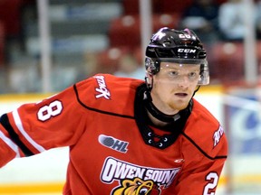 Owen Sound Attack defenceman Mark Woolley recently headed to Slovakia on loan from the Attack to play for HC Humenne in the Slovak second league (known as 2.Liga or 2HL). Woolley is the latest of seven Attack players who have travelled to Europe on loan to play hockey while the Ontario Hockey League is shut down.