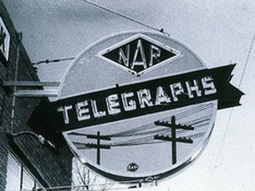 •	IMG_0001 – The sign depicts the NAR (Northern Alberta Railways), telegraphs and poles, which held lines by which telegraphs were transmitted; then once telephone lines were “flung” on them, they served both telegraph and telephone transmission. As we learned, although the Peace Country was far from more populated areas, it received these technologies in advance of the larger ones. It didn’t happen without a great deal of planning and effort by the companies involved and the crews working on the projects overcoming all manner of impediments – weather, equipment and terrain among them.