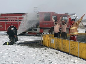 Wetaskiwin’s Free Our Finest Team took the Polar Plunge X Sunday with the help of Wetaskiwin Fire Services.