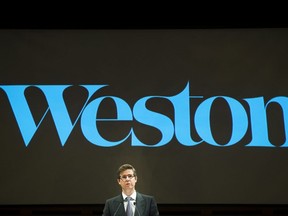 Galen Weston, director of George Weston Limited speaks at the company's annual general meeting in Toronto on Tuesday, May 10, 2016. (THE CANADIAN PRESS/Nathan Denette)