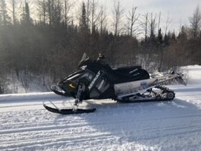 North Bay police are investigating the theft of two snowmobiles, Monday, from the 400 block of Wallace Road. Supplied Photo