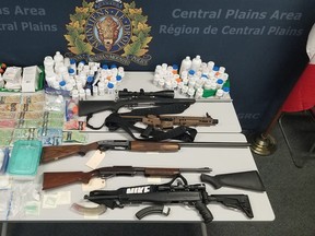The weapons and items seized by RCMP. (supplied)
