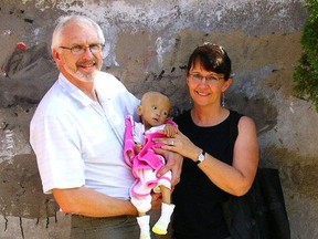Hosanna Crowell suffers from a blood disorder called Beta Thalassemia Major which requires her to receive blood transfusions every two weeks. She is pictured here with her adoptive parents Greg and Cathy Crowell in 2007. Photo supplied.