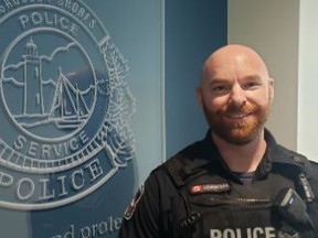 Saugeen Shores Police Service Constable Brian Lowerison is nominated for annual Police Services Hero of the Year Award, sponsored by the Police Association of Ontario.