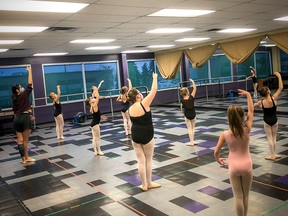 Following current COVID-19 protocols, Sherwood Park's Dancefusion Academy of Dance has capped classes at 10 students, all of whom are masked and physically distanced. Photo Supplied