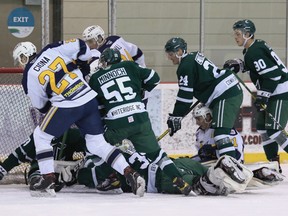 The Sherwood Park Crusaders are eager to get back on the ice against an actual opponent after being sidelined since November. Photo courtesy Target Photography