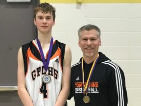 Left to right: Gavin Ashworth and Troy Sandboe in a recent picture. Ashworth won the male athlete of the year award at the Northwest Alberta Sport Excellence Awards on March 12.