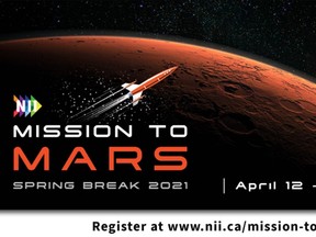 Registration is open for the Spring Break Mission to Mars virtual programming offered free to Grey-Brue high school students April 12-16.