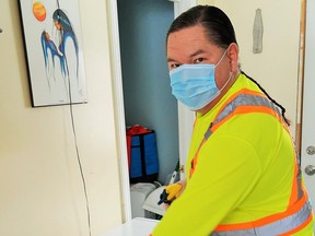 Dan Townsend has been doing janitorial work for over 30 years.