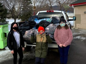 The Boys and Girls Club of Fort Saskatchewan collected bottles to fundraise for the Fort Saskatchewan Food Bank this month, through their new leadership initative the Torch Club. Photo Supplied.