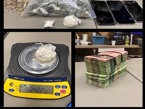 Money, drugs and items related to drug trafficking were recovered by Manitoba First Nation Police Services. (supplied by MFNPS)