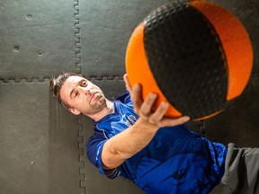 Grande Prairie Piranhas director of swimming Alex Dawson (shown here in a shot from last June) won the coach of the year award at the recent Northwest Alberta Sport Excellence Awards.