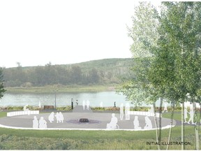 One of several design concepts for the Snye Point Outdoor Event Space at Snye Point Park. The RMWB is asking for public feedback on the project's design. Supplied Image courtesy RMWB