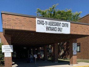 The COVID-19 assessment centre at Hanover and District Hospital.