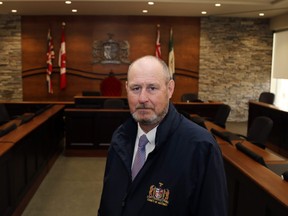 Hastings County Warden Rick Phillips, above on Thursday in the council chamber in Belleville, says this year's budget is a good one, especially given pandemic-related challenges. Council approved it in a vote of 13-1.