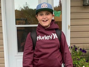 Transportation to and from school has become an issue for Quintan McFarlane, who was diagnosed with a brain tumour in December.
Jen McFarlane photo