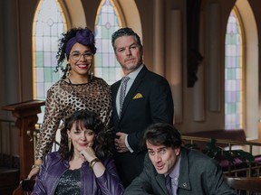 Ijeoma Emesowum, Kevin Kruchkywich, Rebecca Northan, and Bruce Horak -- members of the Stratford improv-comedy group, Spontaneous Theatre -- are back at Revival House starting this Thursday for nine live, weekly shows from April 1 to May 27. Submitted image