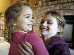 Elsy Jorritsma (left) and cousin Aleah Smith were actors in the minute-long video created by Mitchell native Zach Patton and produced by Perth County Emergency Management. SUBMITTED