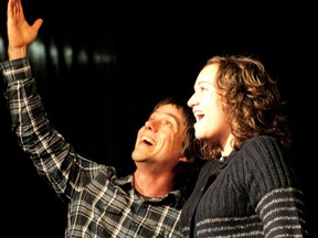 TryLight Theatre Co. members Scott Degagne and Shannon Lucas practice their roles as George and Mary Bailey in the 2008 presentation of It’s A Wonderful Life. The TryLight Theatre Company is celebrating its 30th anniversary this year.