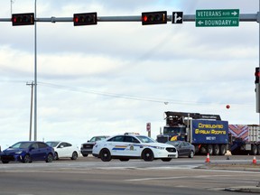 Parkland RCMP are investigating a sudden death that occurred between Veterans Blvd in Stony Plain and Campsite Road in Spruce Grove on Monday, Mar. 29, 2021. Photo by Kristine Jean/Postmedia.