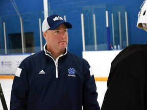 Photo provided 
Former Soo Greyhounds goaltending coach Dan Stewart has been hired by the St. Louis Blues and is now working with Utica of the AHL